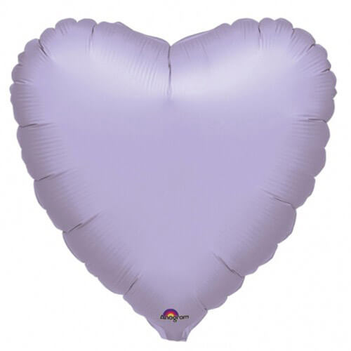 Party Balloons Metallic Pearl Lilac Heart Foil Balloon 18" 