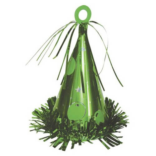 Party Balloons Hat Weight Green Decor 1Ct.