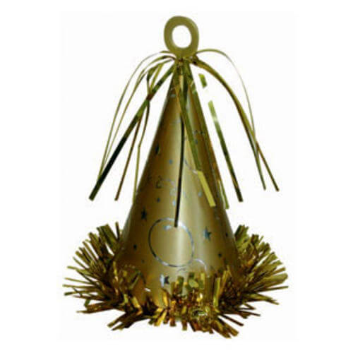 Party Balloons Hat Weight Gold 1Ct.