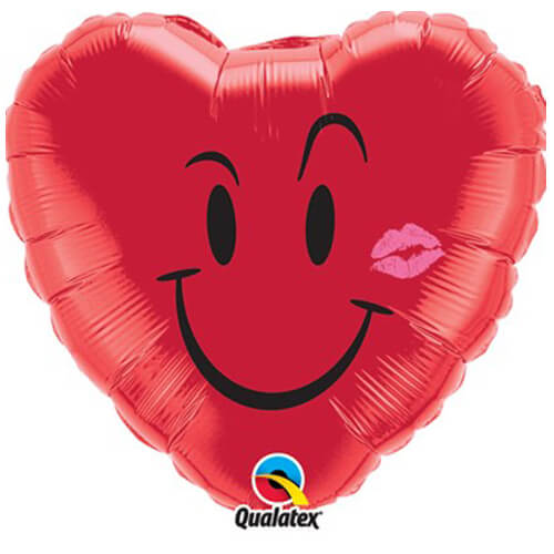 Party Balloon Naughty Smile &amp; A Kiss Foil Balloon