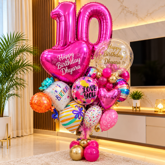 10th brithday Balloons Bouquet