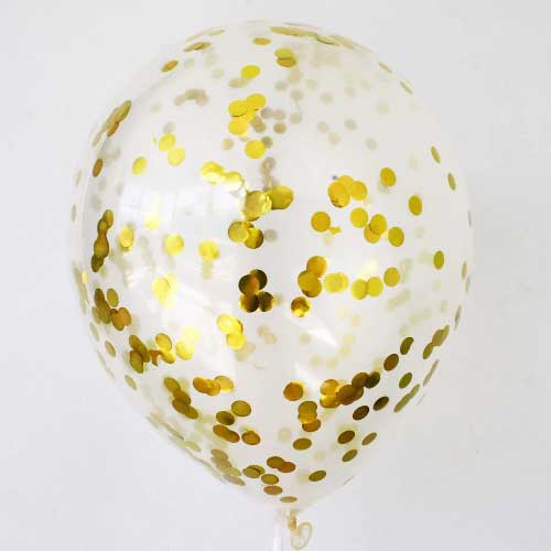 2CT 24IN LATEX CNFTI GOLD FL BALLOONS