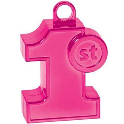 Party Balloon 1st B'day Balloon Weight - Pink 1Ct.