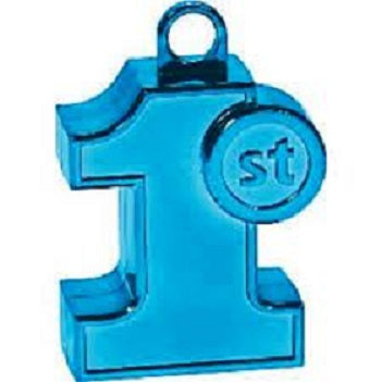 Party Balloon 1st B'day Balloon Weight - Blue 1Ct.