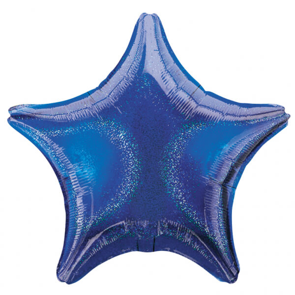 Blue Dazzler Star Foil Balloon 18"
