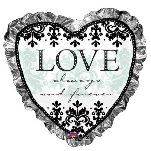 Party Balloons Always &amp; Forever Hearts Foil Balloon P35