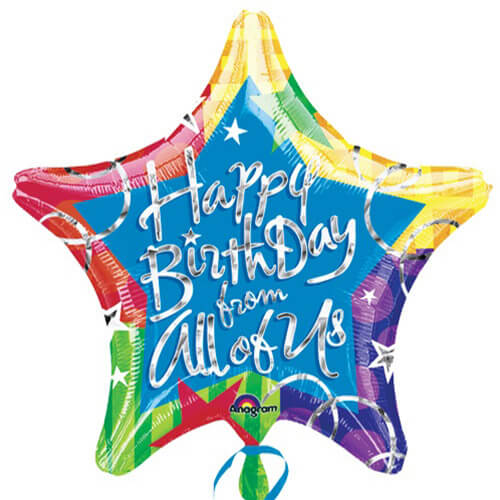 Party Balloon 18" Birthday Blitz From All of US Foil Balloon S55