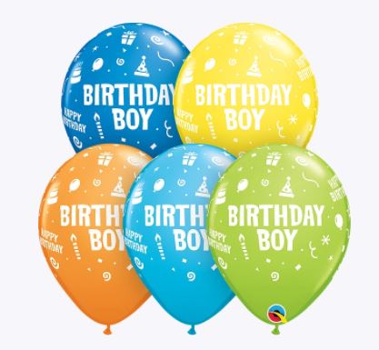 Party Balloon 11" Birthday Boy Latex Latex Balloon-50CT