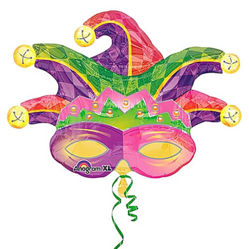 Party Balloon 31" Mardi Gras Mask Foil Balloon P35