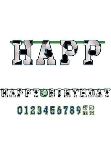 Party Balloon Jumbo Add An Age Soccer Letter Banner