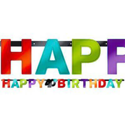 Party Balloon 40th Birthday Letter Banner 