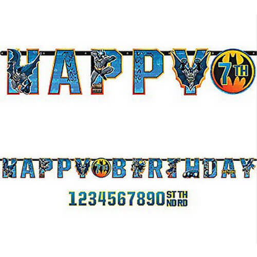 Party Balloon Batman Birthday Banner 