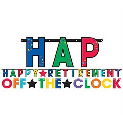 Party Balloon Happy Retirement Celebration Letter Banner