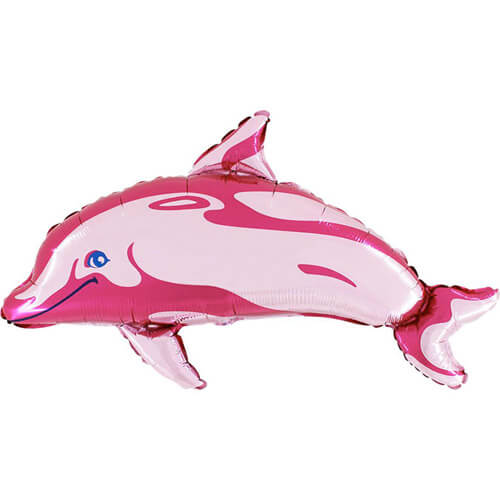 Party Balloon Dolphin Pink Foil Balloon