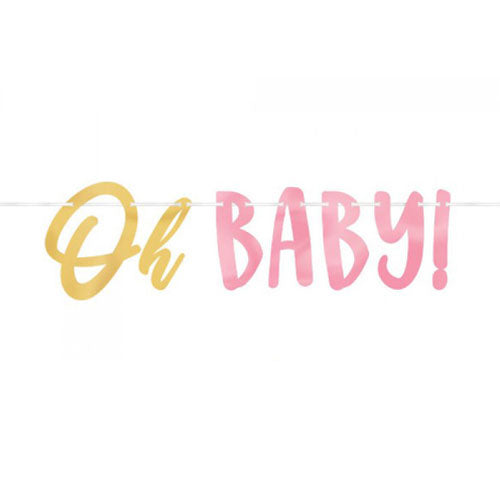 BANNER OH BABY GIRL LETTER
