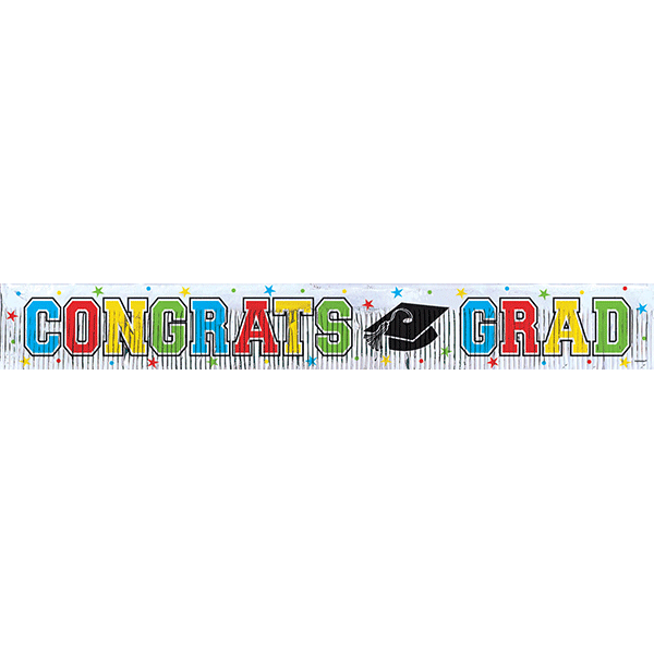 Party Balloon Graduation Fringed 5 Feet Banner