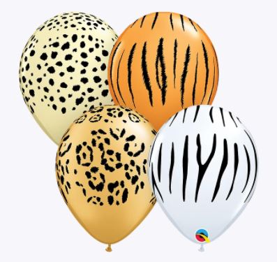 Party  Balloon 11" Safari Assortment Latex Balloon-50CT