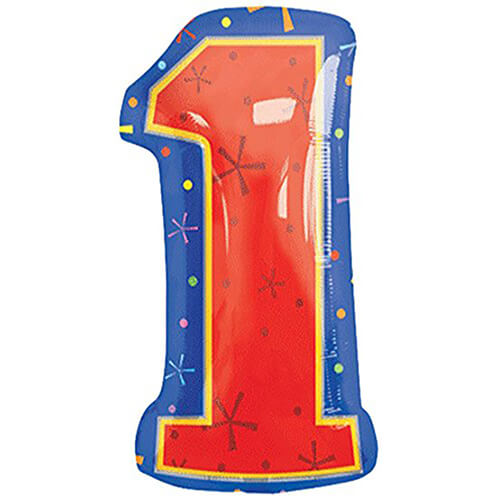 Party Balloons 1 Multi-Color Jr. Shape Foil Balloon