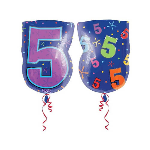 Party Balloons No.( 5) Multi-Color Foil Balloon20" 