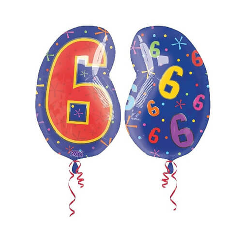 Party Balloons No. (6) Multi-Color Foil Balloon 20" 