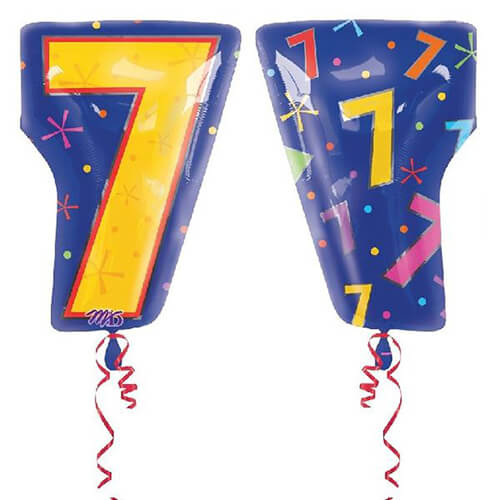 Party Balloons No.7 Multi-Color Foil Balloon S60
