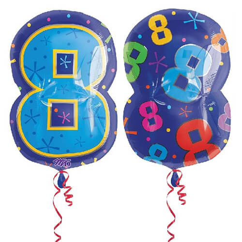 Party Balloons No.( 8 )Multi-Color Foil Balloon 20" 
