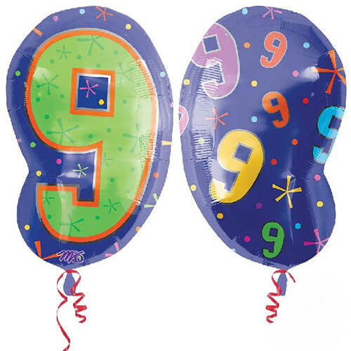 Party Balloons No. (9) Multi-Color Foil Balloon