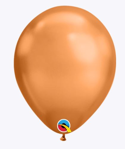 Party Balloon 11 Inch Chrome Copper Latex Balloons-100CT