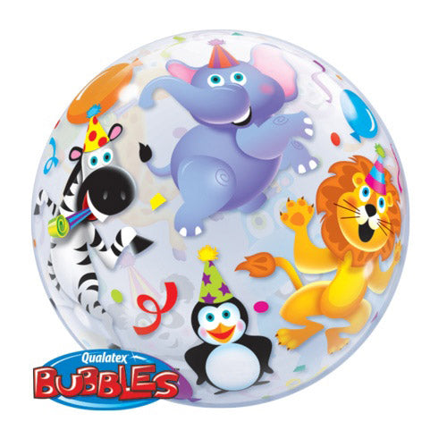 Party Balloon 22"Party Animals Bubble Balloon