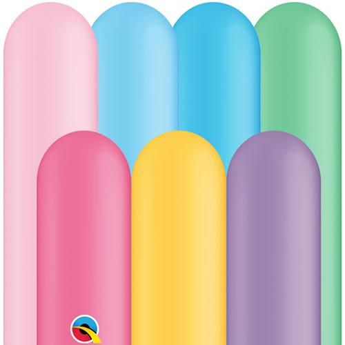 Party Balloon 260Q Vibrant Assortment Latex Balloons-100CT