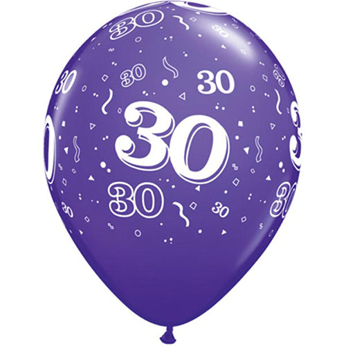 Party Balloon 11" 30-A-Rnd Balloons-50CT