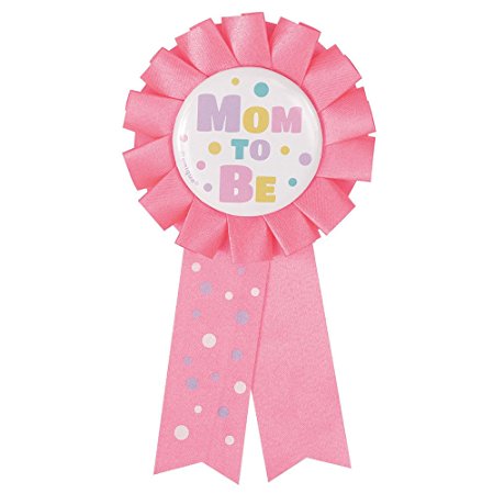 "Mom to Be" Pink Award Ribbon 1Ct.