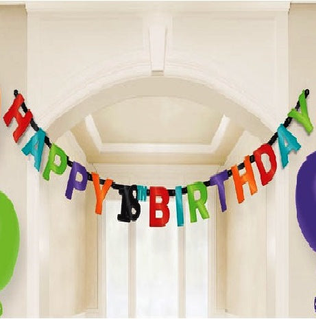 Party Balloon 18th Birthday Letter Banner 
