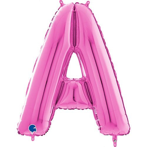 14" Pink Letter (A) Foil Balloon 