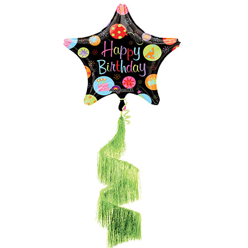 Party Balloon 18" Happy Birthday Bursts Foil Balloon P60