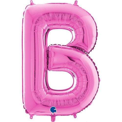 14" Pink Letter (B) Foil Balloon 