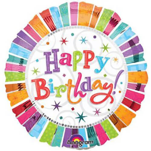 Party Balloon 4" Happy Birthday Foil Balloon A10 