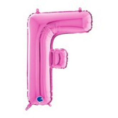 14" Pink Letter (F) Foil Balloon 