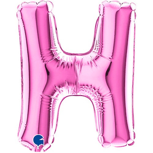 14" Pink Letter (H) Foil Balloon 
