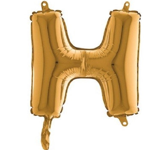 14" Gold letter (H) foil Balloon 
