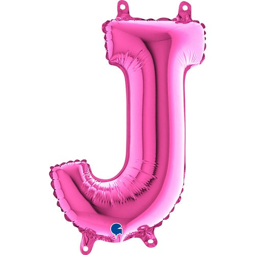 14" Pink Letter (J) Foil Balloon 