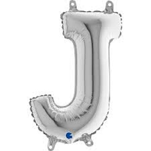 14" Silver Letter (J) foil Balloon 