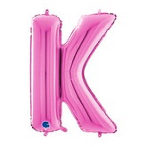 14" Pink Letter (K) Foil Balloon 
