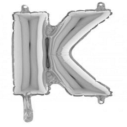 14" Silver Letter (K) Foil Balloon 