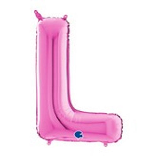 14" Pink Letter (L) Foil Balloon 