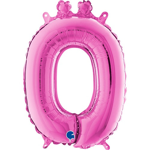 14" Pink Letter (o) Foil Balloon 