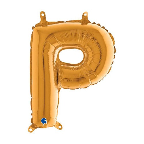 14" Gold Letter (P) Foil Balloon 