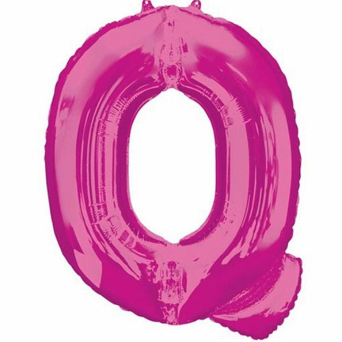 14" Pink Letter (Q) Foil Balloon 