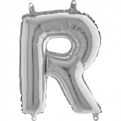 14" Silver Letter (R)  Foil Balloon 