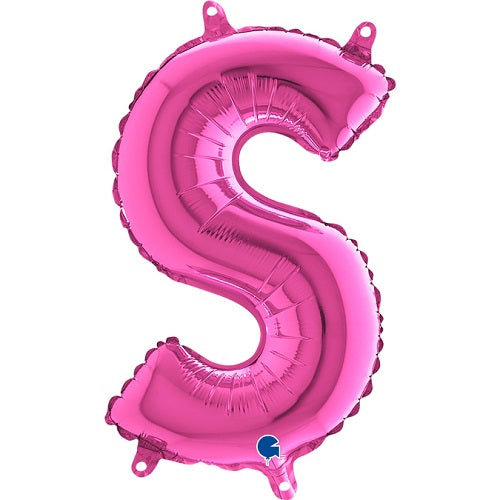 14" Pink Letter (S) Foil Balloon 